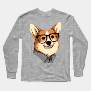 Smart Corgi Dog Lover Puppy Long Sleeve T-Shirt